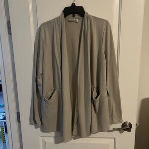 LOGO Mixed Media Cardigan